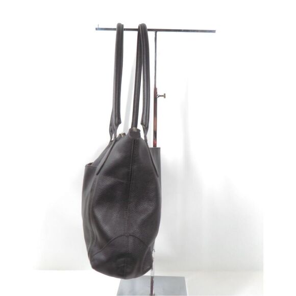 Lodis Siera Black Leather Travel Tote Large Pebbled Leather Shoulder Bag - Picture 3 of 8